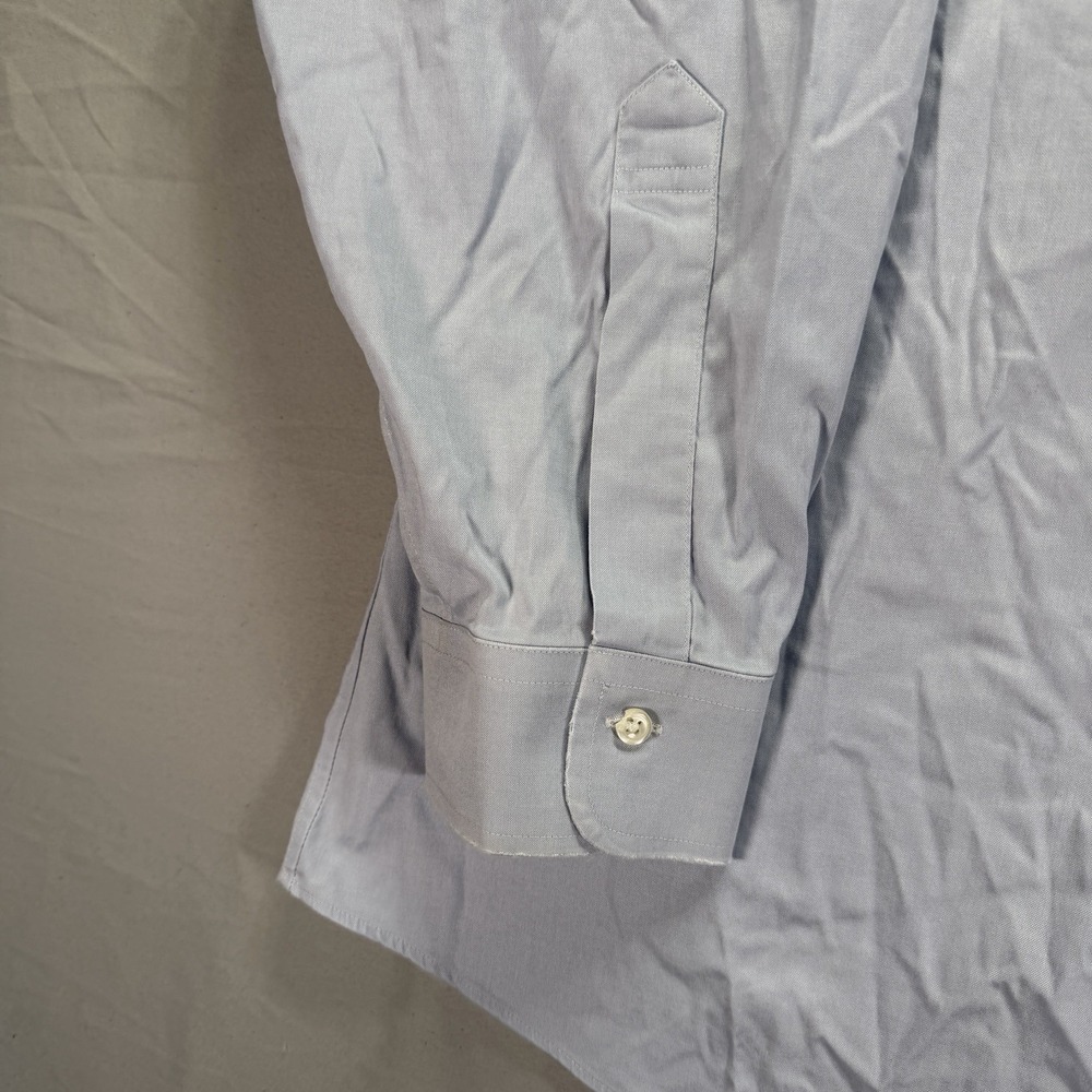 Brooks Brothers Dress Shirt Mens 17.5 Blue Regent Fit Button Up Supima Cotton - Picture 4 of 11